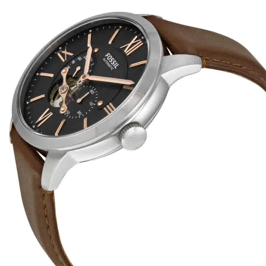商品Fossil|Townsman Mechanical Black Dial Brown Leather Men's Watch ME3061,价格¥937,第2张图片详细描述