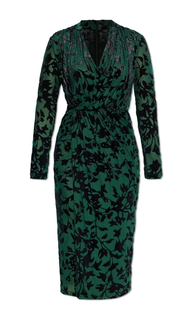 商品Diane von Furstenberg|女式 满版图案V领连衣裙,价格¥3184,第1张图片
