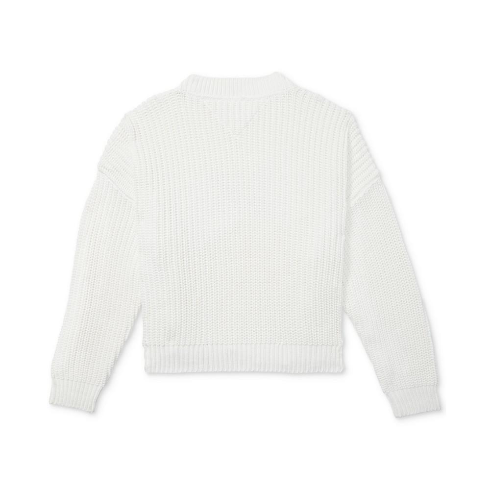 Women's Cotton Flag Sweater with Zipper Shoulders商品第2张图片规格展示