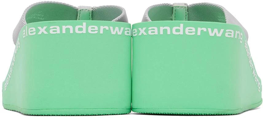 商品Alexander Wang|Green AW Wedge Flip Flop Sandals,价格¥2004,第2张图片详细描述