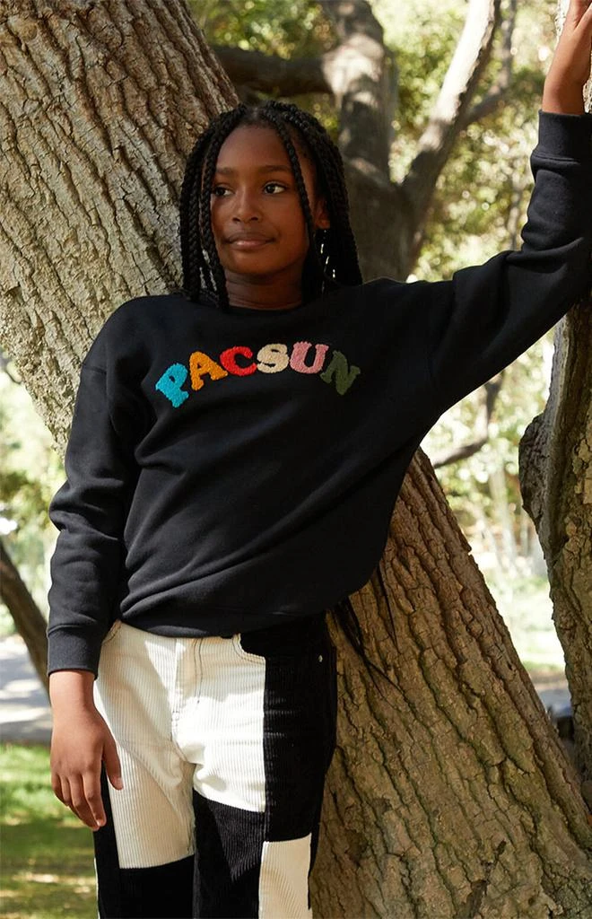 商品PacSun Kids|Chenille Patch Drop Shoulder Sweatshirt,价格¥135,第1张图片