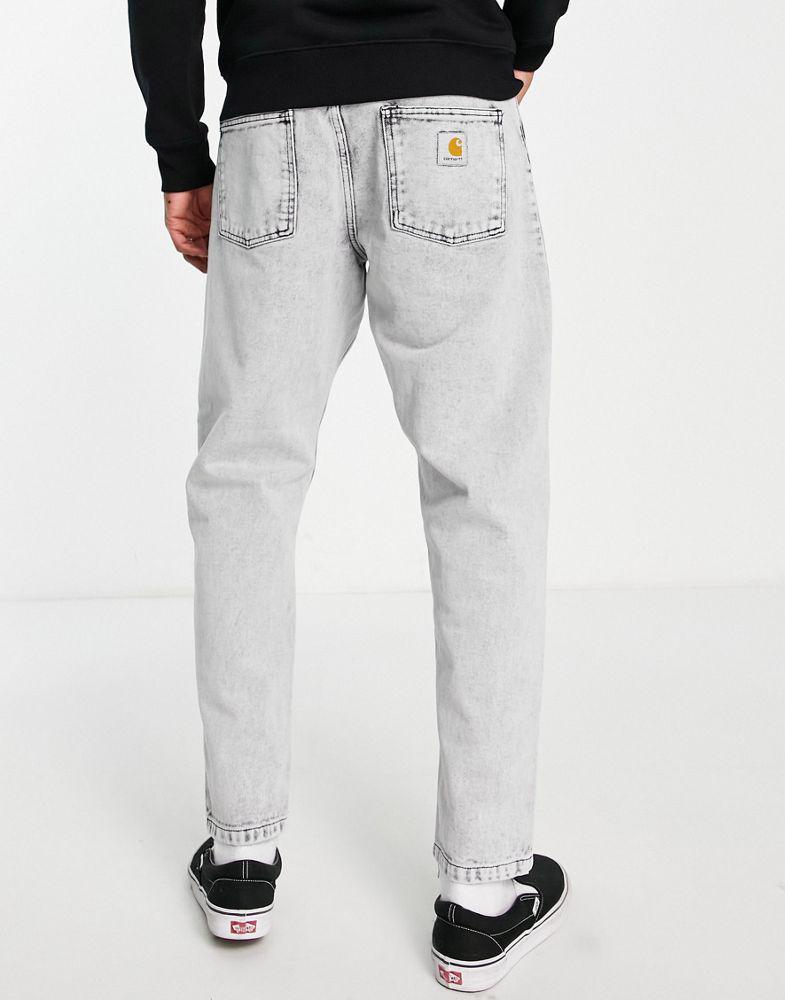 Carhartt WIP newel relaxed tapered jeans in grey sun wash商品第2张图片规格展示