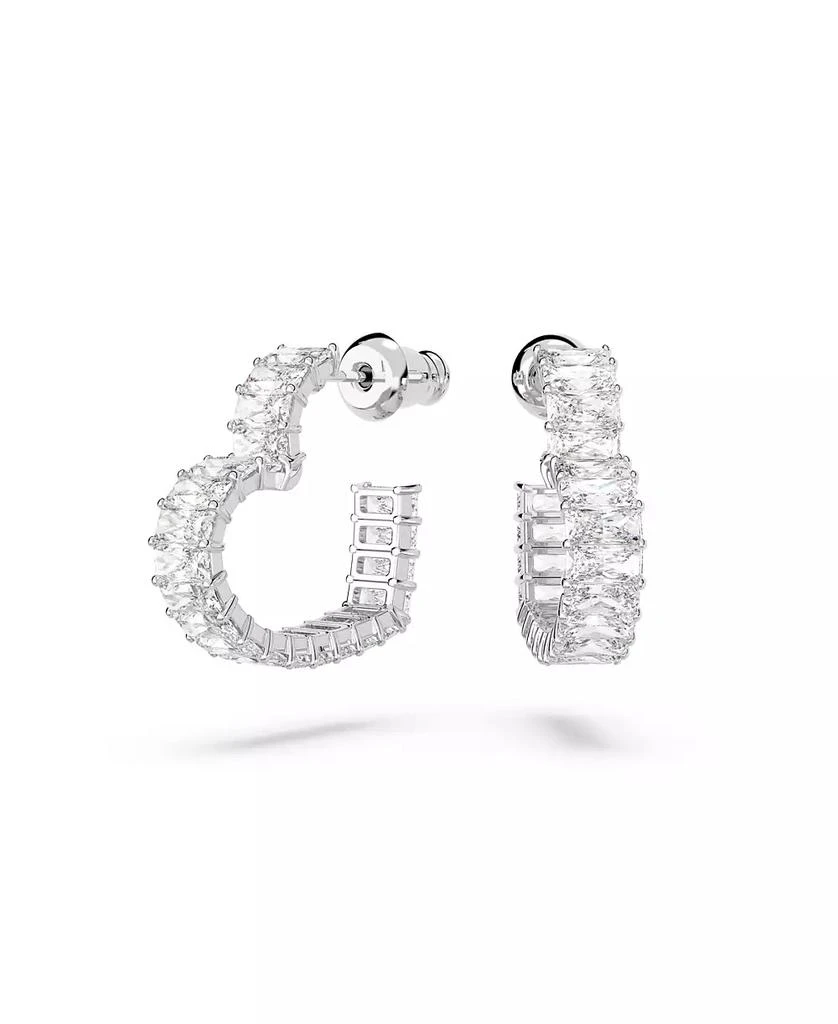 商品Swarovski|Crystal Heart Small Matrix Hoop Earrings,价格¥886,第1张图片