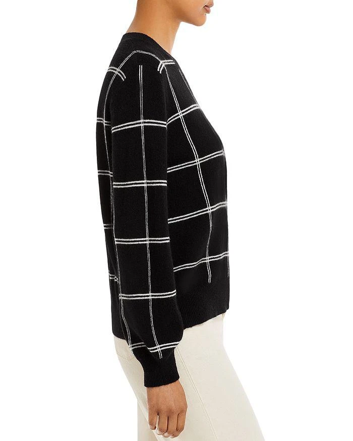 商品AQUA|Windowpane Cashmere Crewneck Sweater - 100% Exclusive,价格¥368,第4张图片详细描述