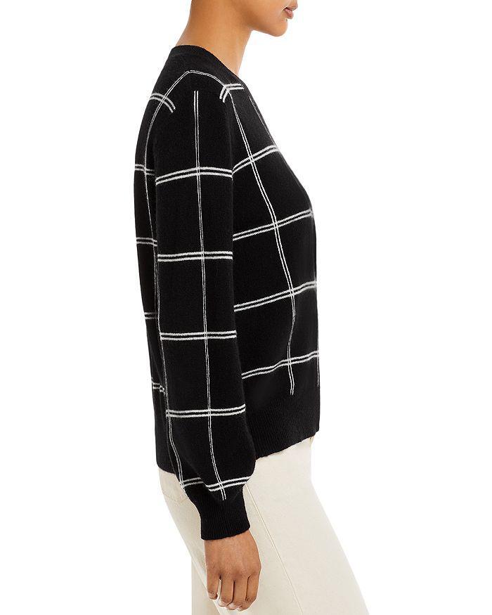 商品AQUA|Windowpane Cashmere Crewneck Sweater - 100% Exclusive,价格¥1026,第6张图片详细描述