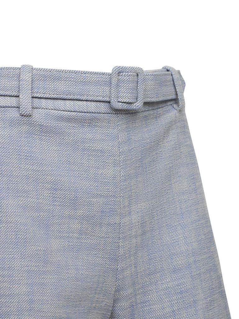 商品PRABAL GURUNG|Belted Light Cotton Blend Tweed Shorts,价格¥2034,第6张图片详细描述