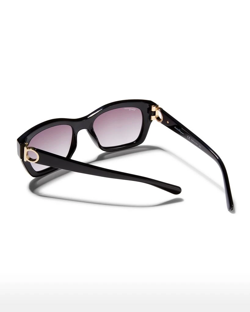 商品Salvatore Ferragamo|Rectangular Bio-Injected Plastic Sunglasses,价格¥2126,第2张图片详细描述