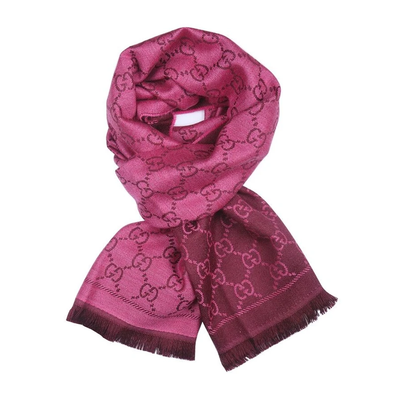 商品[国内直发] Gucci|GUCCI 玫红色女士围巾 133483-3G200-5573,价格¥2596,第1张图片