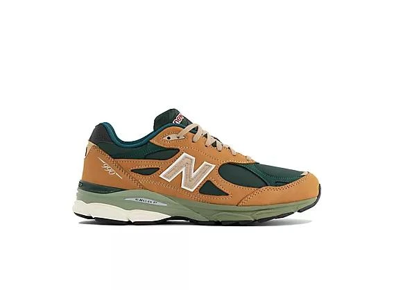 商品New Balance|男款 新百伦 990v3 美产休闲鞋 卡其色,价格¥1622,第1张图片