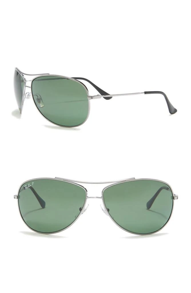 商品Ray-Ban|63mm Polarized Aviator Sunglasses,价格¥675,第1张图片
