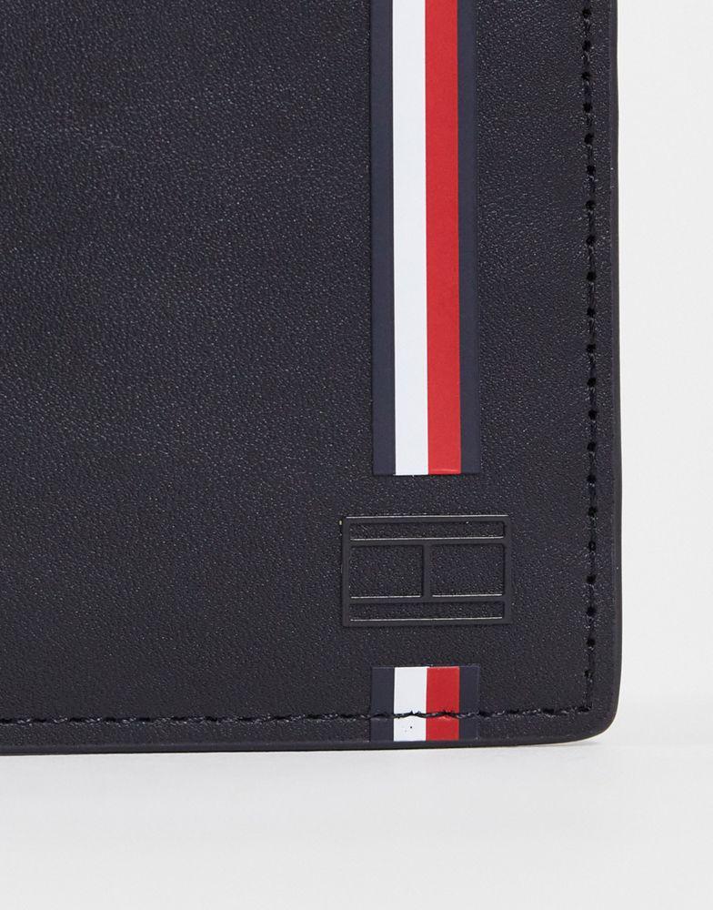 商品Tommy Hilfiger|Tommy Hilfiger urban commuter wallet with flag stripe in black,价格¥426,第5张图片详细描述