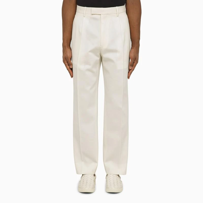 商品Zegna|White cotton and wool trousers,价格¥6579,第1张图片