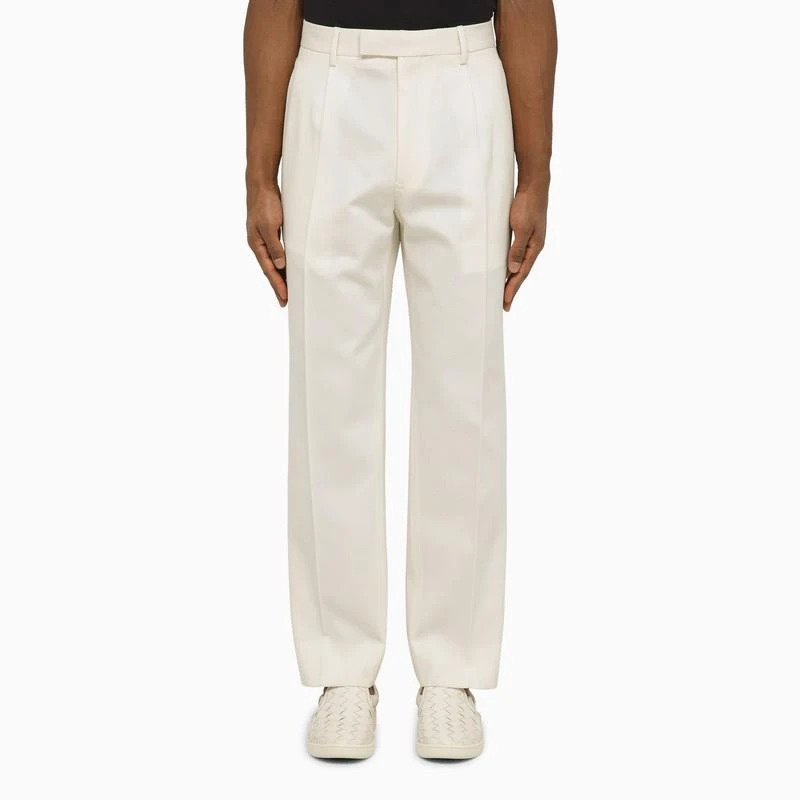 商品Zegna|White cotton and wool trousers,价格¥6733,第1张图片