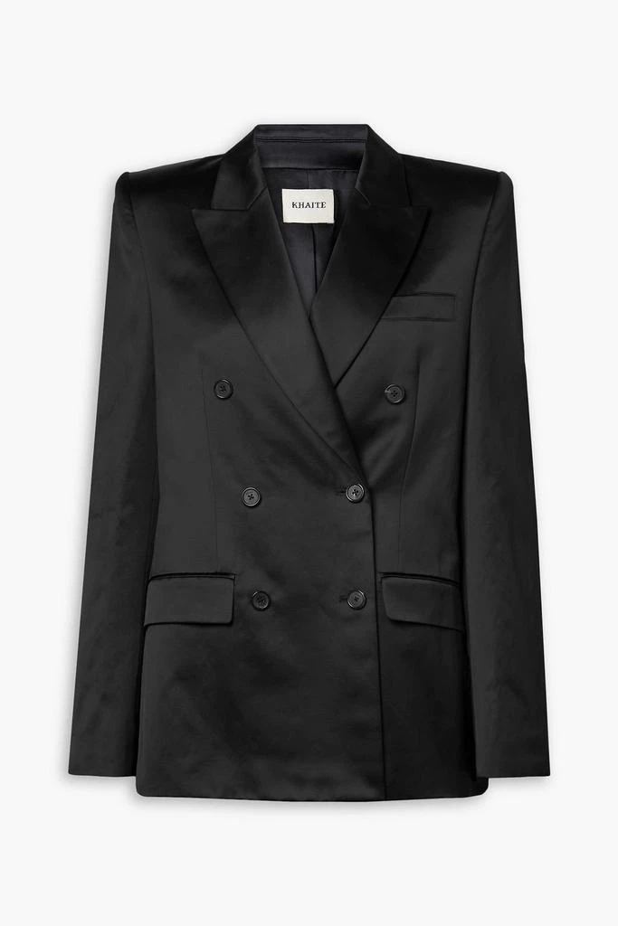 商品Khaite|Nathan double-breasted cotton-blend satin blazer,价格¥5829,第1张图片