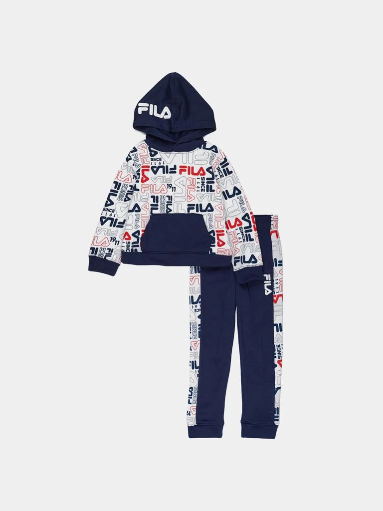 商品Fila|Boys Long Sleeve Logo Hoodie & Jogger 2-Piece Set,价格¥90,第2张图片详细描述