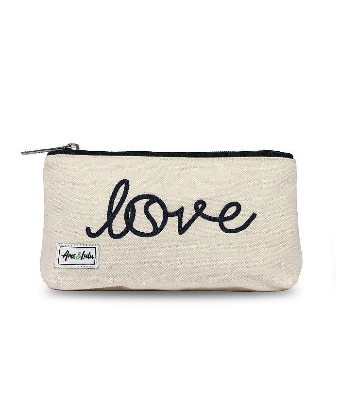 商品Ame & Lulu|Love Stitched Brush It Off Cosmetic Case Bag,价格¥242,第1张图片