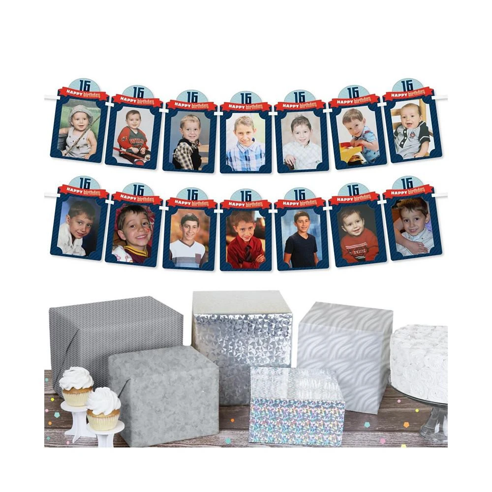 商品Big Dot of Happiness|Boy 16th Birthday - DIY Birthday Party Decor - Picture Display - Photo Banner,价格¥119,第3张图片详细描述
