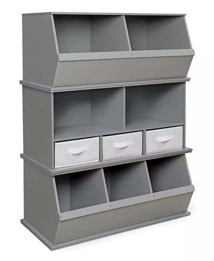 Stackable Shelf Storage Cubby With Three Baskets 商品