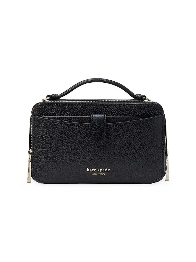 商品Kate Spade|Hudson Pebbled Leather Double Zip Crossbody Bag,价格¥1187,第1张图片