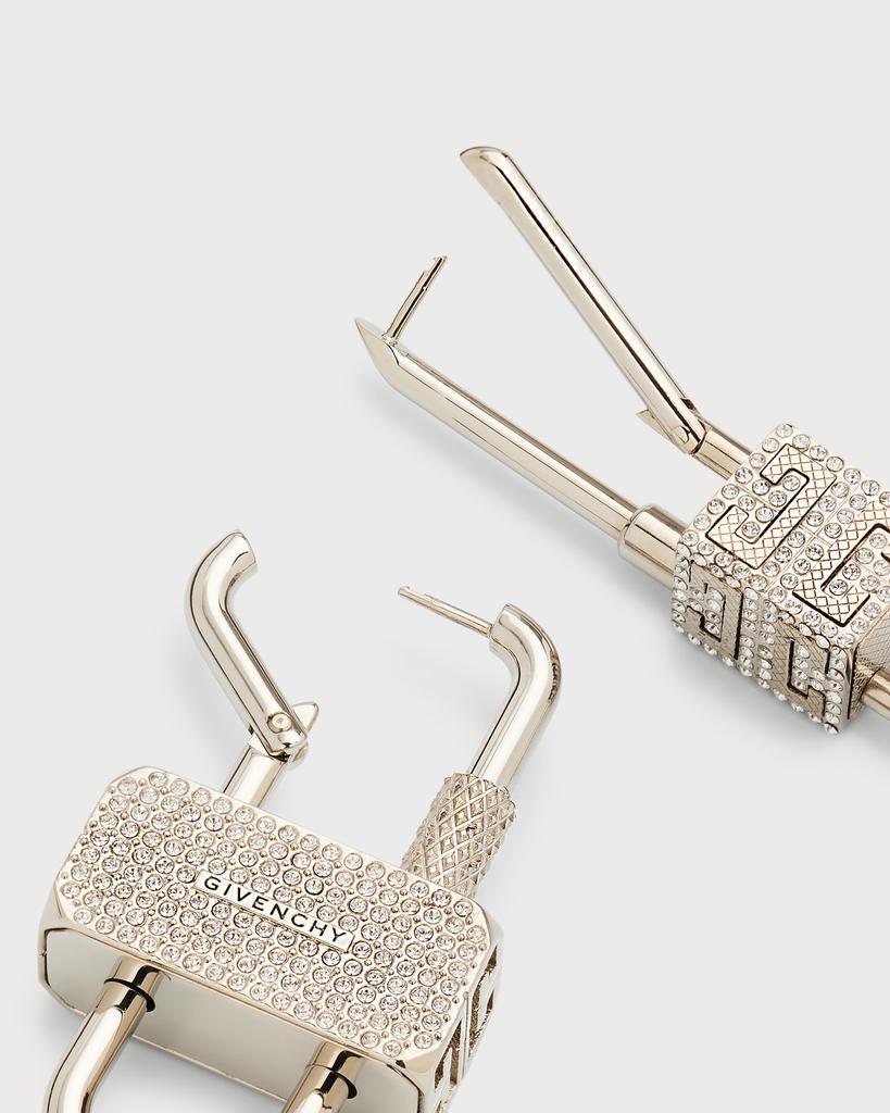 商品Givenchy|Men's Asymmetrical Crystal Pavé Lock Earrings,价格¥7693,第6张图片详细描述