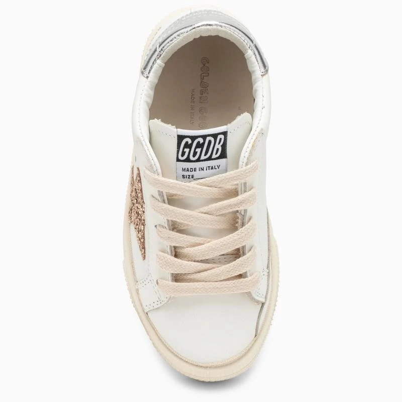 商品Golden Goose|May white/gold/silver low trainer,价格¥1312,第3张图片详细描述