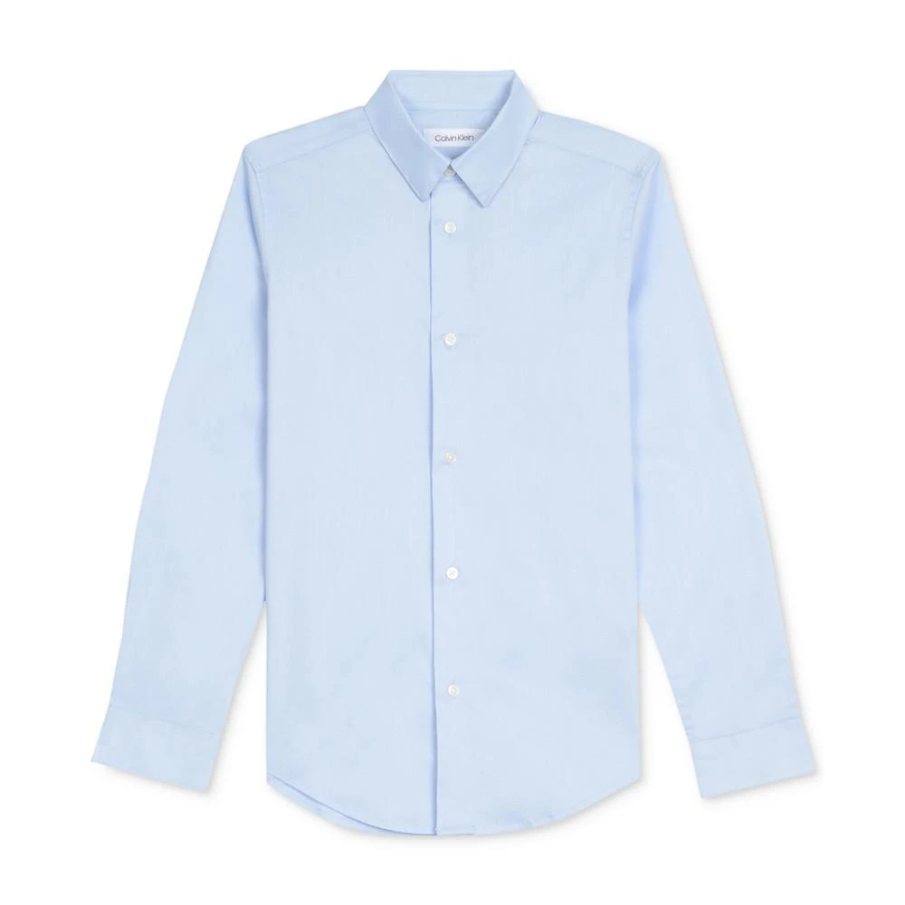 商品Calvin Klein|Little Boys Stretch-Poplin Collared Shirt,价格¥181,第2张图片详细描述