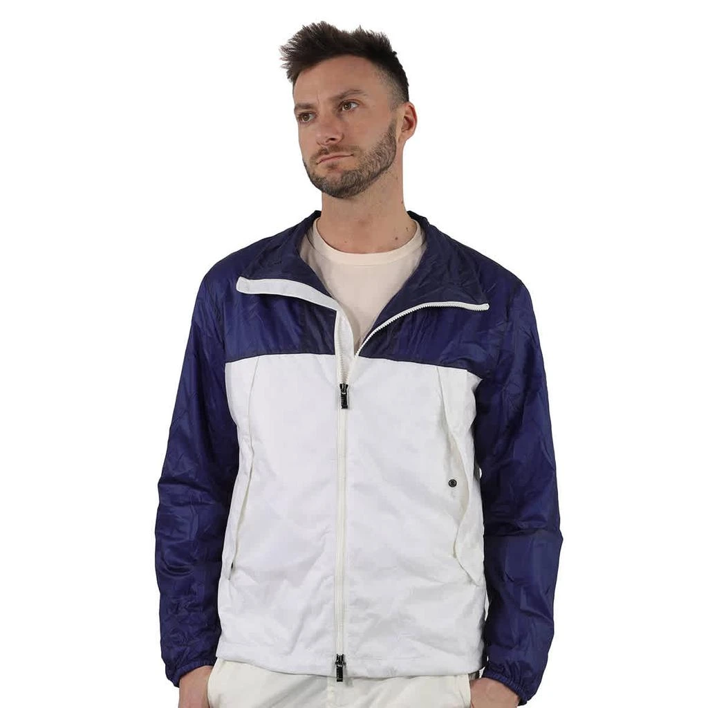 商品Zegna|Z Zegna Mens Navy, White Color Block Windbreaker, Size Medium,价格¥1785,第1张图片