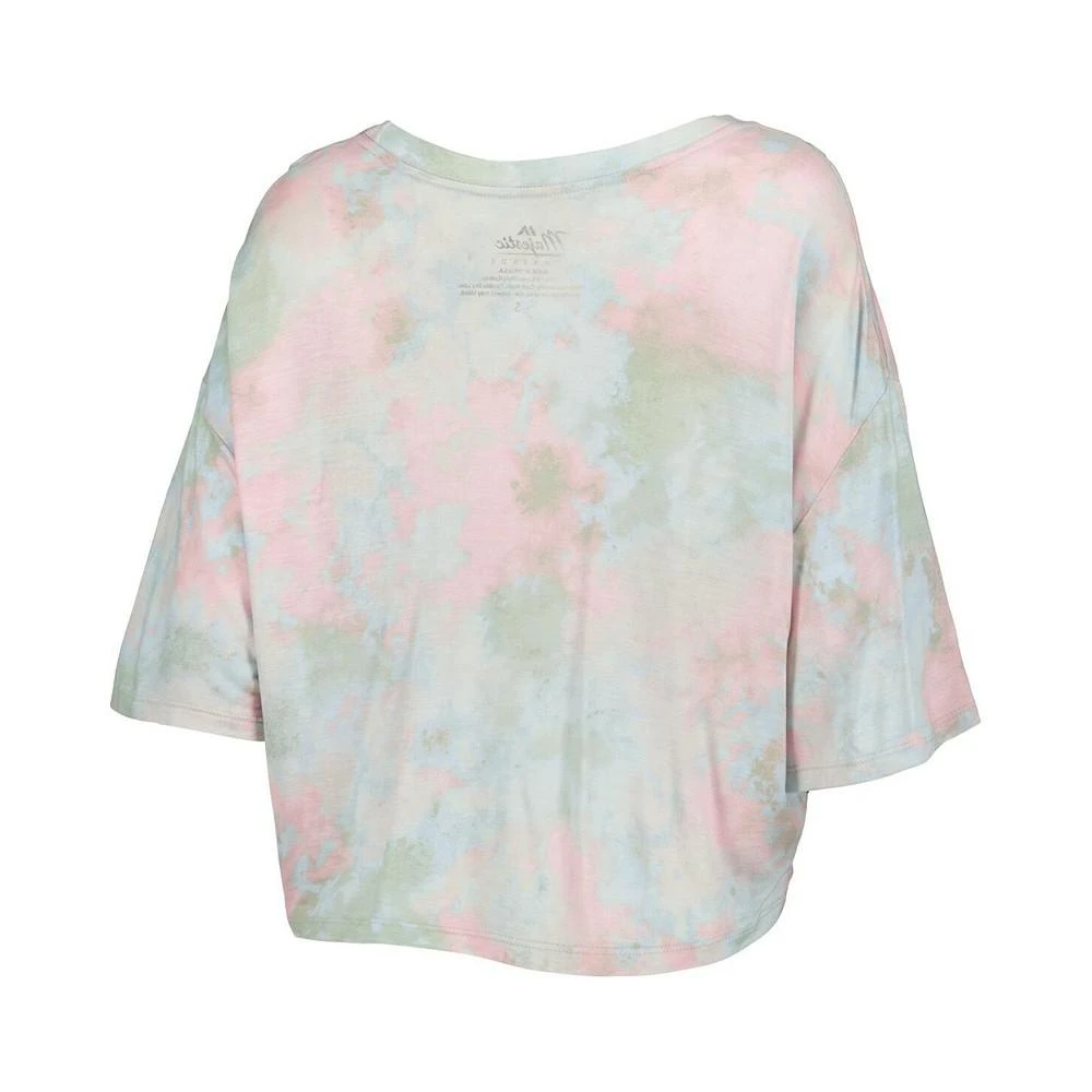 商品Majestic|Women's Threads St. Louis Cardinals Cooperstown Collection Tie-Dye Boxy Cropped Tri-Blend T-shirt,价格¥276,第3张图片详细描述