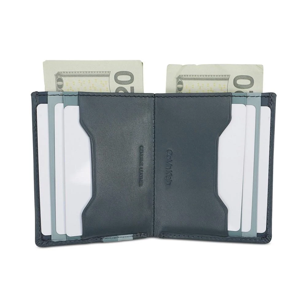 商品Calvin Klein|Men's Leather Colorblocked RFID Duofold Wallet,价格¥137,第3张图片详细描述