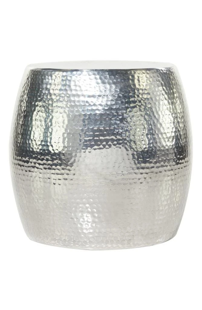 商品VIVIAN LUNE HOME|Silvertone Aluminum Contemporary Accent Table with Hammered Design,价格¥1375,第5张图片详细描述