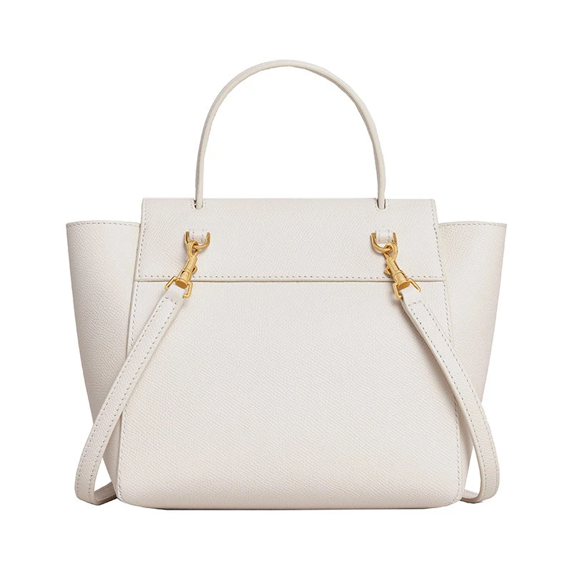 商品Celine|【预售3-7天】赛琳 22新款 NANO BAG系列 女士白色粒面小牛皮翻盖拉链开合拆卸调节肩带单肩斜挎手提鲶鱼包189003ZVA.01RC,价格¥14750,第5张图片详细描述