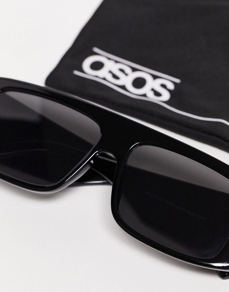 ASOS Weekend Collective visor sunglasses with wide temple商品第4张图片规格展示