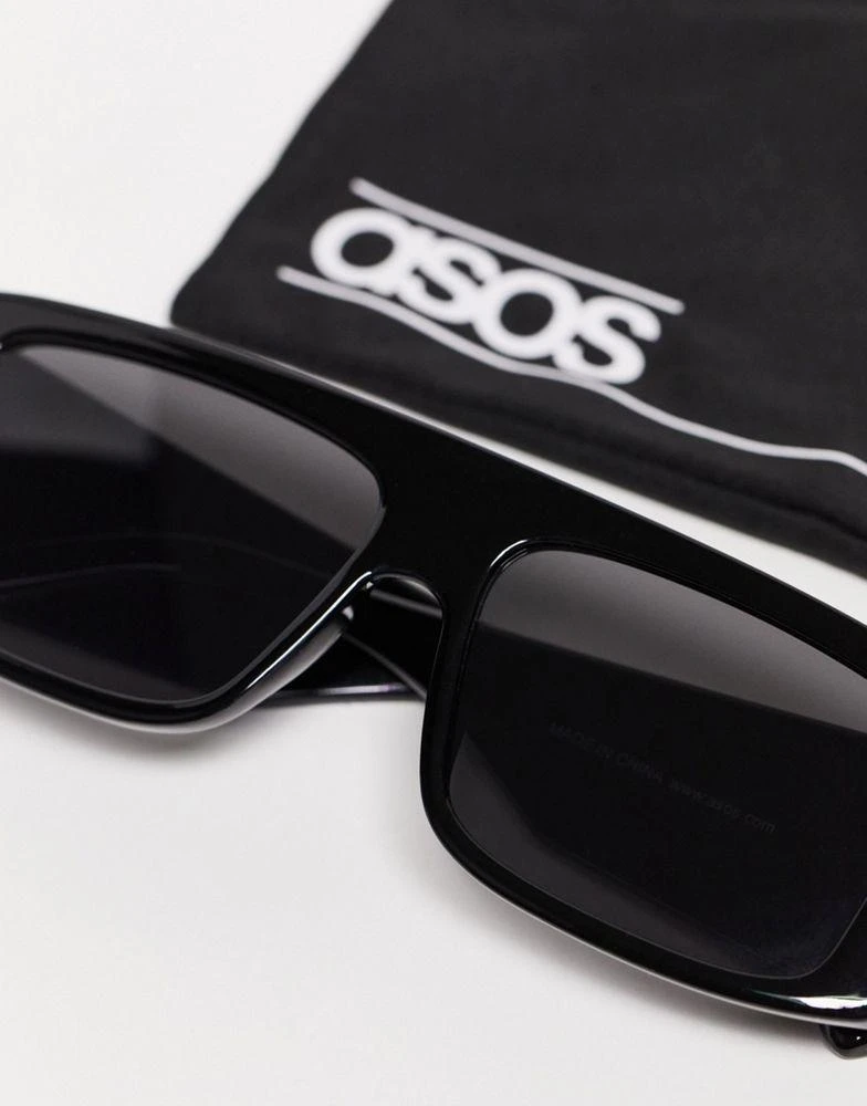 商品ASOS|ASOS Weekend Collective visor sunglasses with wide temple,价格¥74,第4张图片详细描述