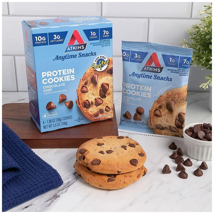 商品Atkins Anytime Snacks|Protein Cookies Chocolate Chip,价格¥59,第2张图片详细描述