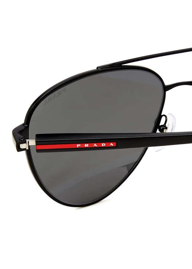 商品Prada|Matte black aviator-style sunglasses,价格¥1973,第3张图片详细描述