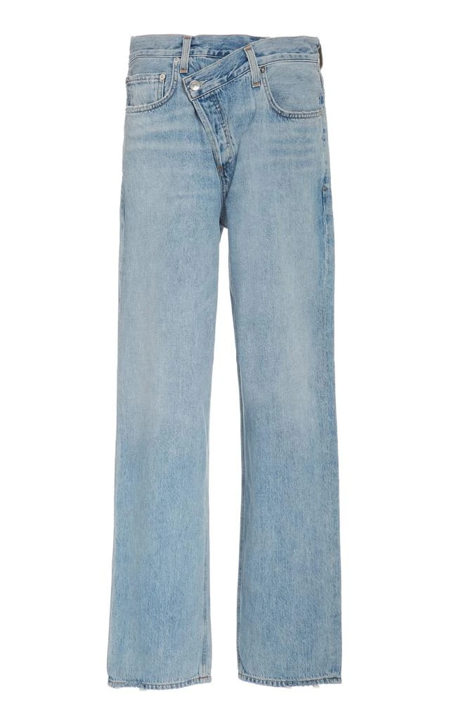 商品AGOLDE|Agolde - Criss Cross Upsized Mid-Rise Straight-Leg Jean - Light Wash - 23 - Moda Operandi,价格¥1500,第1张图片