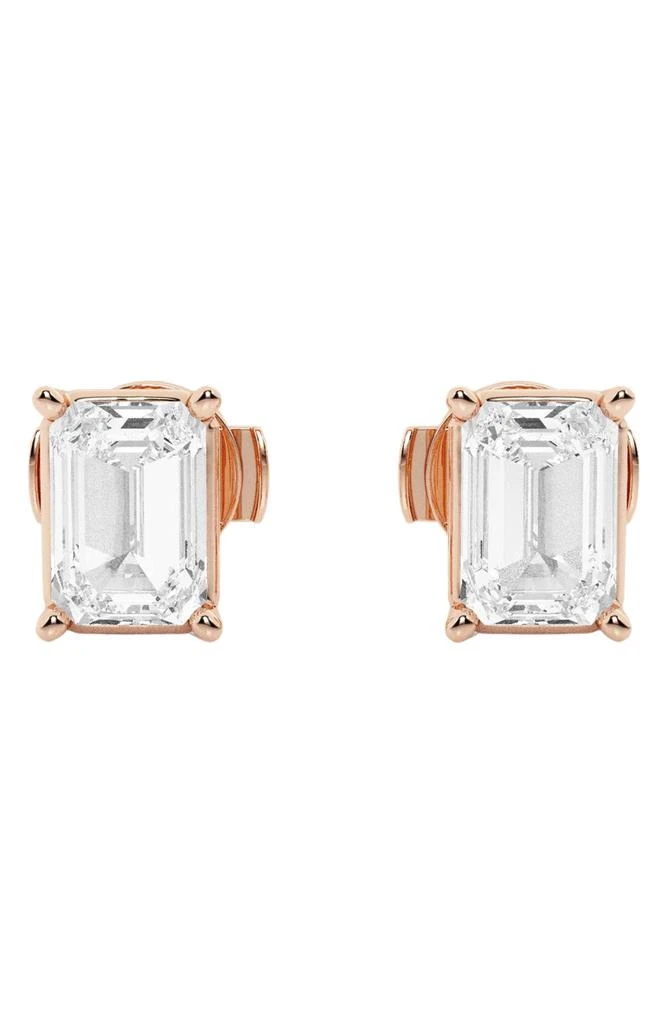 商品Badgley Mischka|14K Gold Emerald Cut Lab-Created Diamond Stud Earrings - 2.0ct,价格¥10798,第1张图片