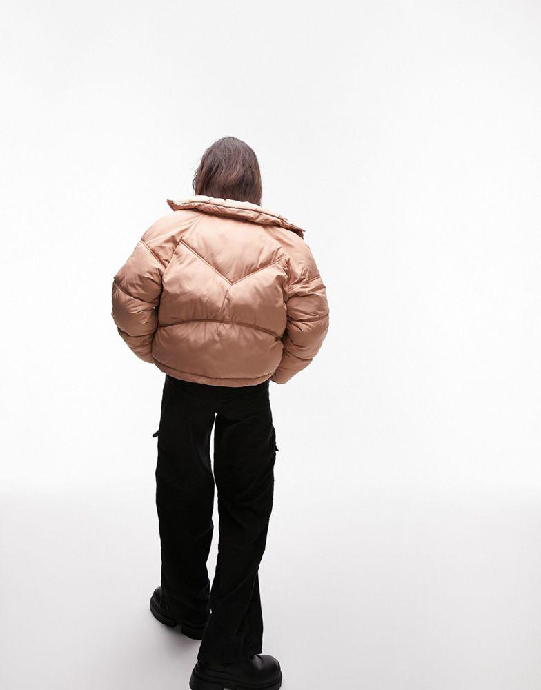 Topshop padded puffer jacket in blush商品第2张图片规格展示