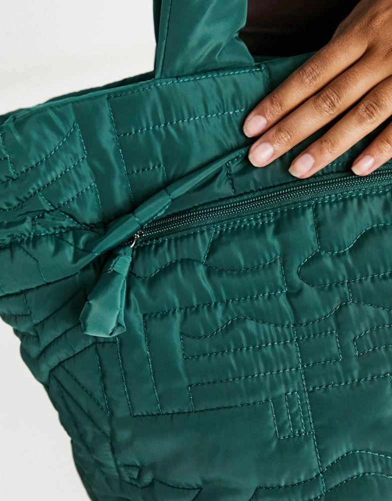 商品Topshop|Topshop Nyla abstract stitch tote in green,价格¥239,第2张图片详细描述