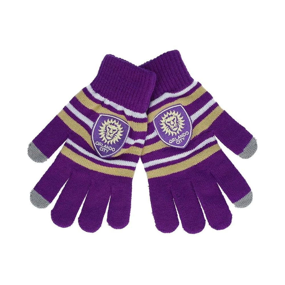 商品FOCO|Men's Orlando City SC Stripe Knit Gloves,价格¥75,第1张图片