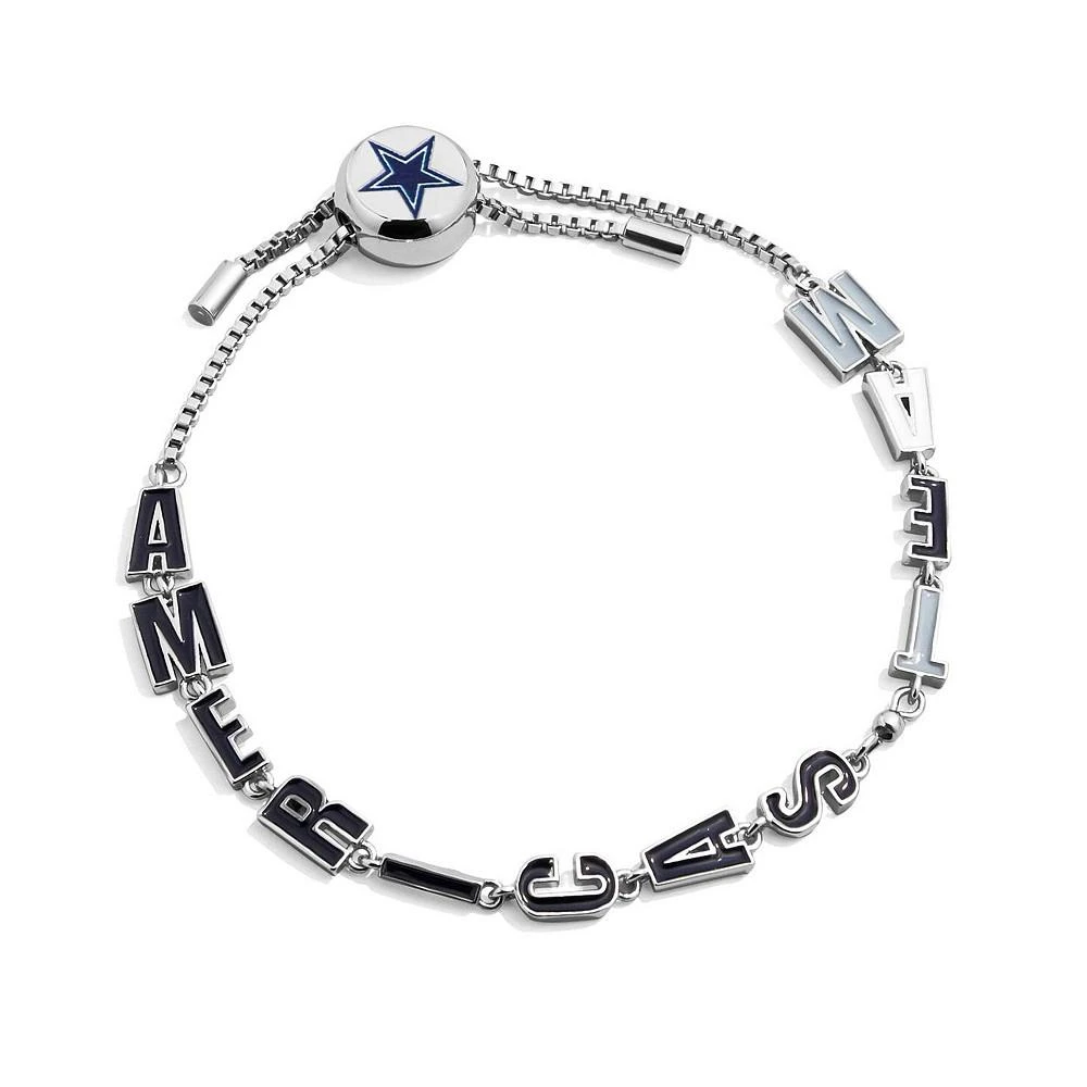 商品BAUBLEBAR|Women's Silver Dallas Cowboys Slogan Pull-Tie Bracelet,价格¥359,第1张图片