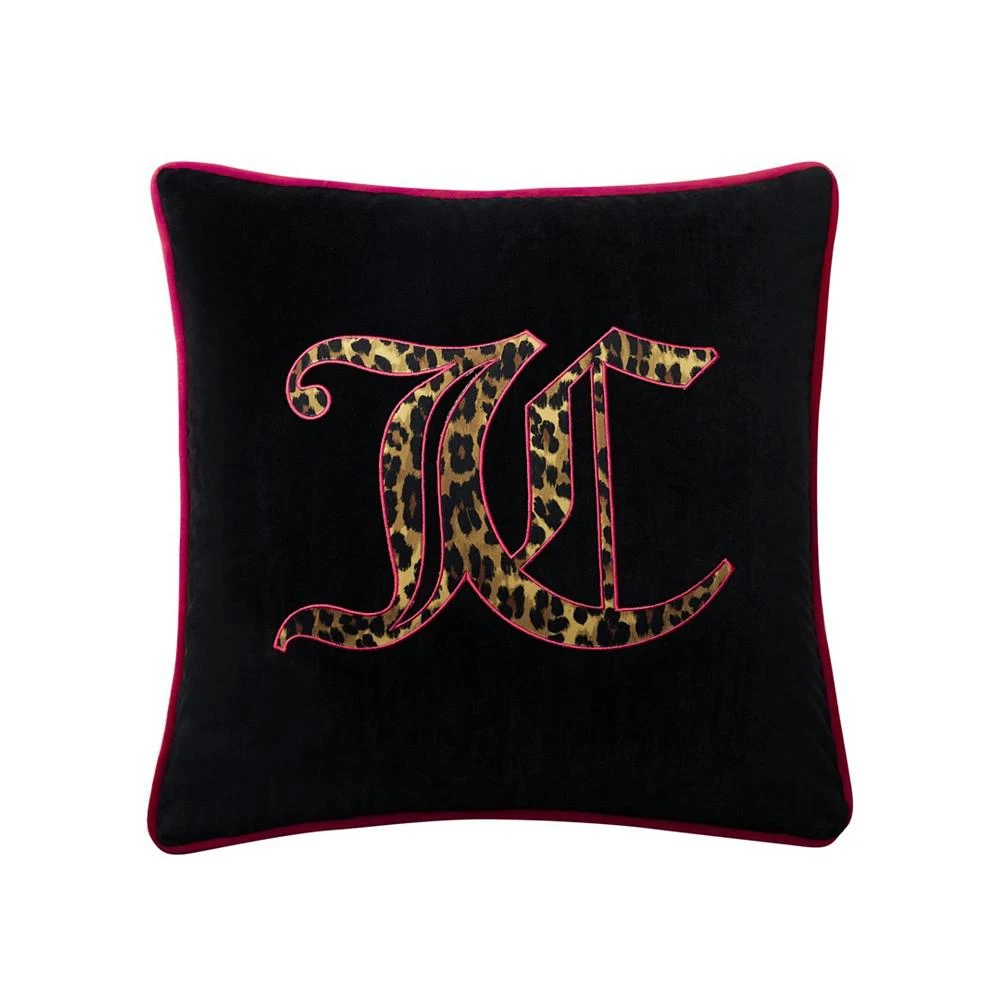 商品Juicy Couture|Velvet Cheetah Logo Decorative Pillow, 20" x 20",价格¥170,第1张图片