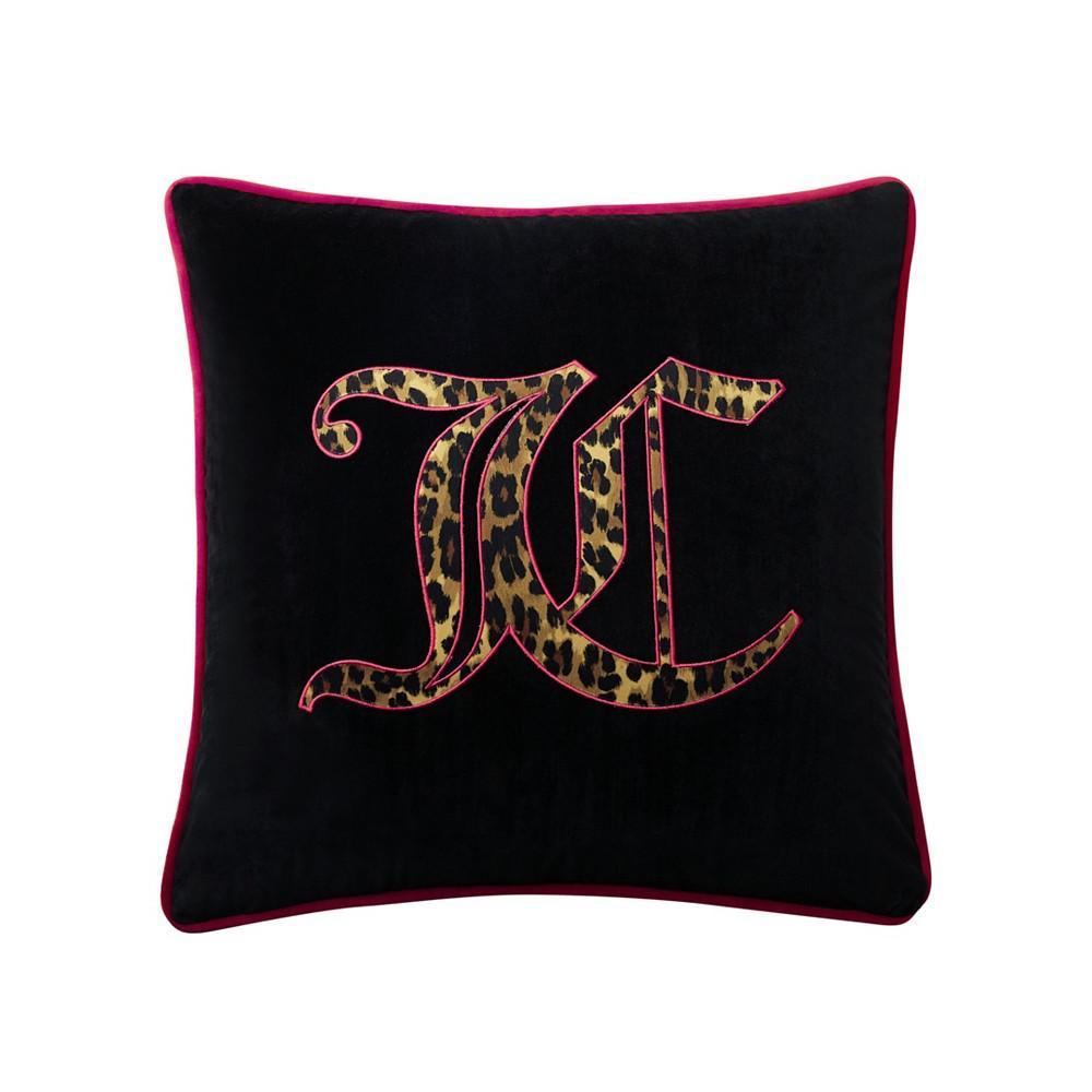 商品Juicy Couture|Velvet Cheetah Logo Decorative Pillow, 20" x 20",价格¥196,第1张图片