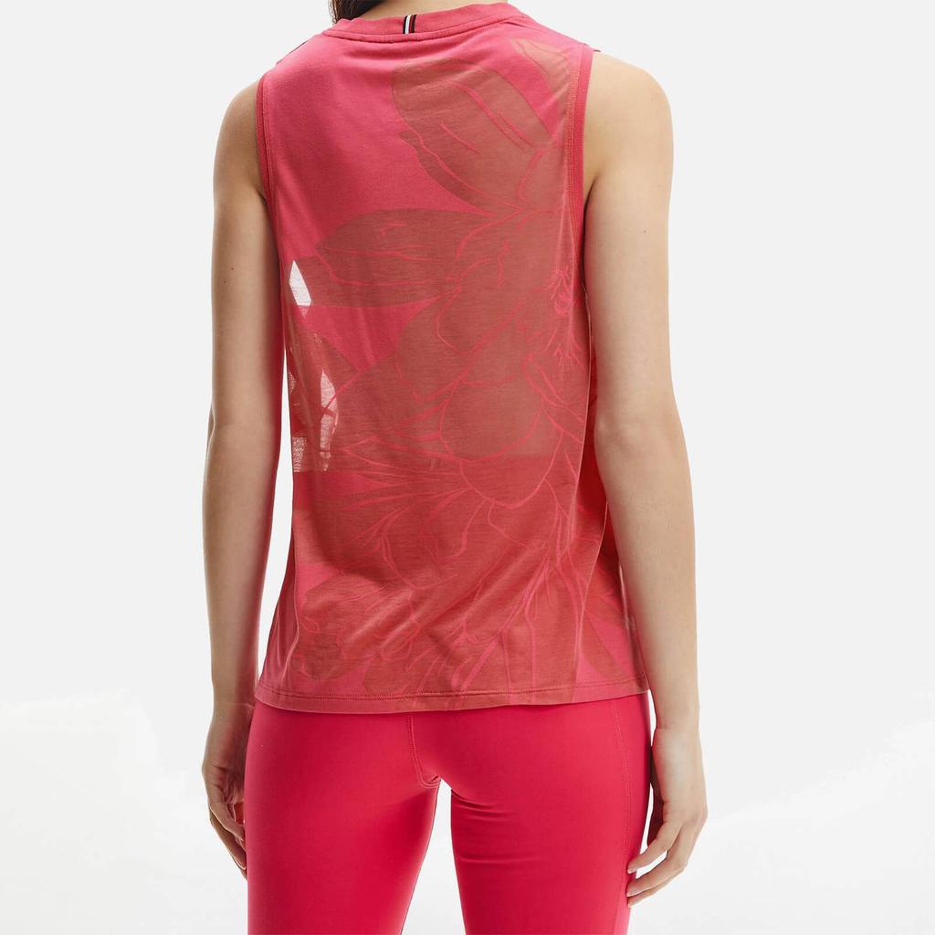 Tommy Sport Women's Relaxed Flower Burnout Tank Top - Pink Splendor商品第2张图片规格展示