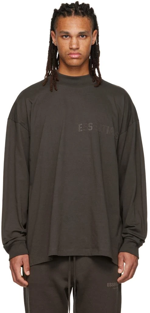商品Essentials|灰色植绒长袖 T 恤,价格¥472,第1张图片