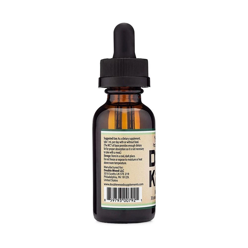 商品Double Wood Supplements|Vitamin D3 + K2 Liquid - 5000 IU D3, 200 mcg K2 / mL, 30 servings,价格¥150,第2张图片详细描述