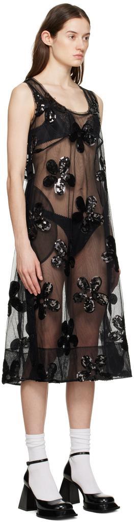 商品Simone Rocha|Black Floral Midi Dress,价格¥7486,第6张图片详细描述