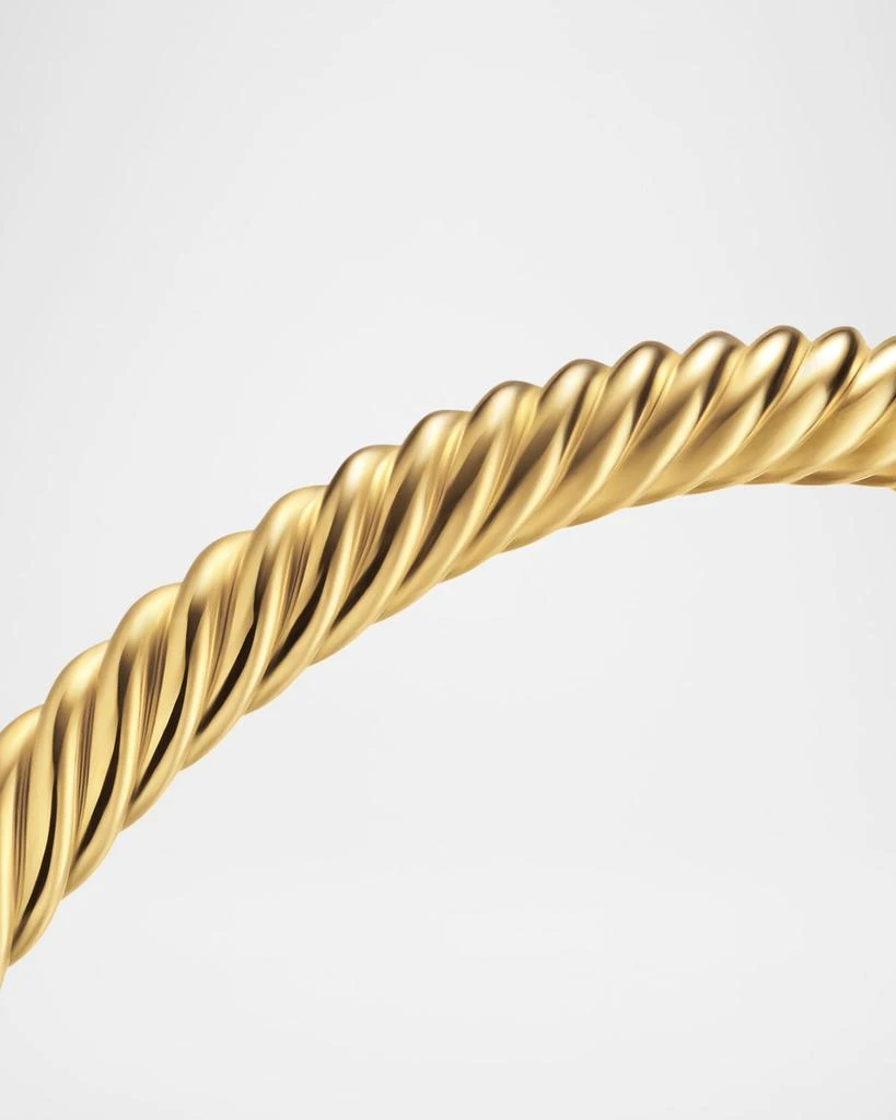 商品David Yurman|Men's Cable Cuff Bracelet in 18K Gold, 6mm,价格¥27020,第3张图片详细描述