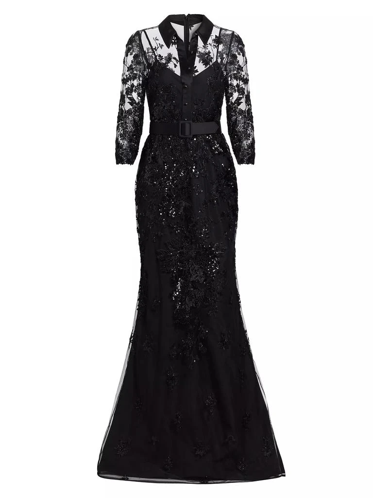 商品Badgley Mischka|Embellished Shirt Mermaid Gown,价格¥8510,第1张图片