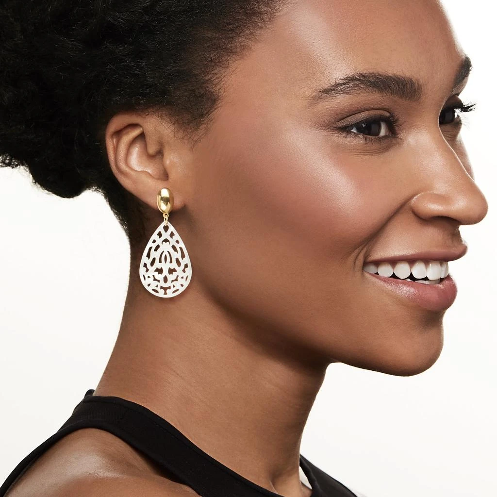 商品Ross-Simons|Ross-Simons Italian Mother-Of-Pearl Drop Earrings With 18kt Yellow Gold Over Sterling,价格¥783,第2张图片详细描述